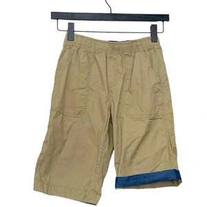 bossini 100% cotton shorts with blue trim, elastic waist  and front tie